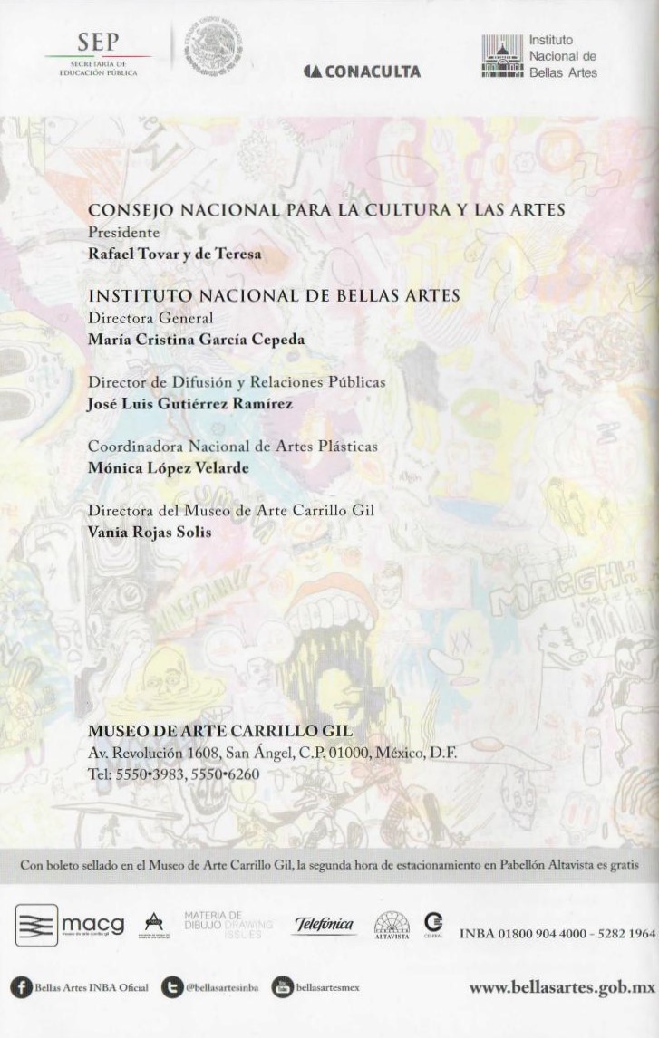 Contra portada, Materia sensible, 2013.